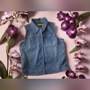 Acorn reversible denim vest jacket